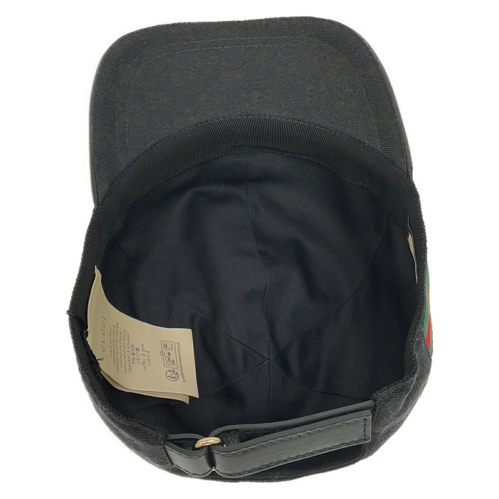 Gucci Baseball Cap Hat Polyester Black View 4